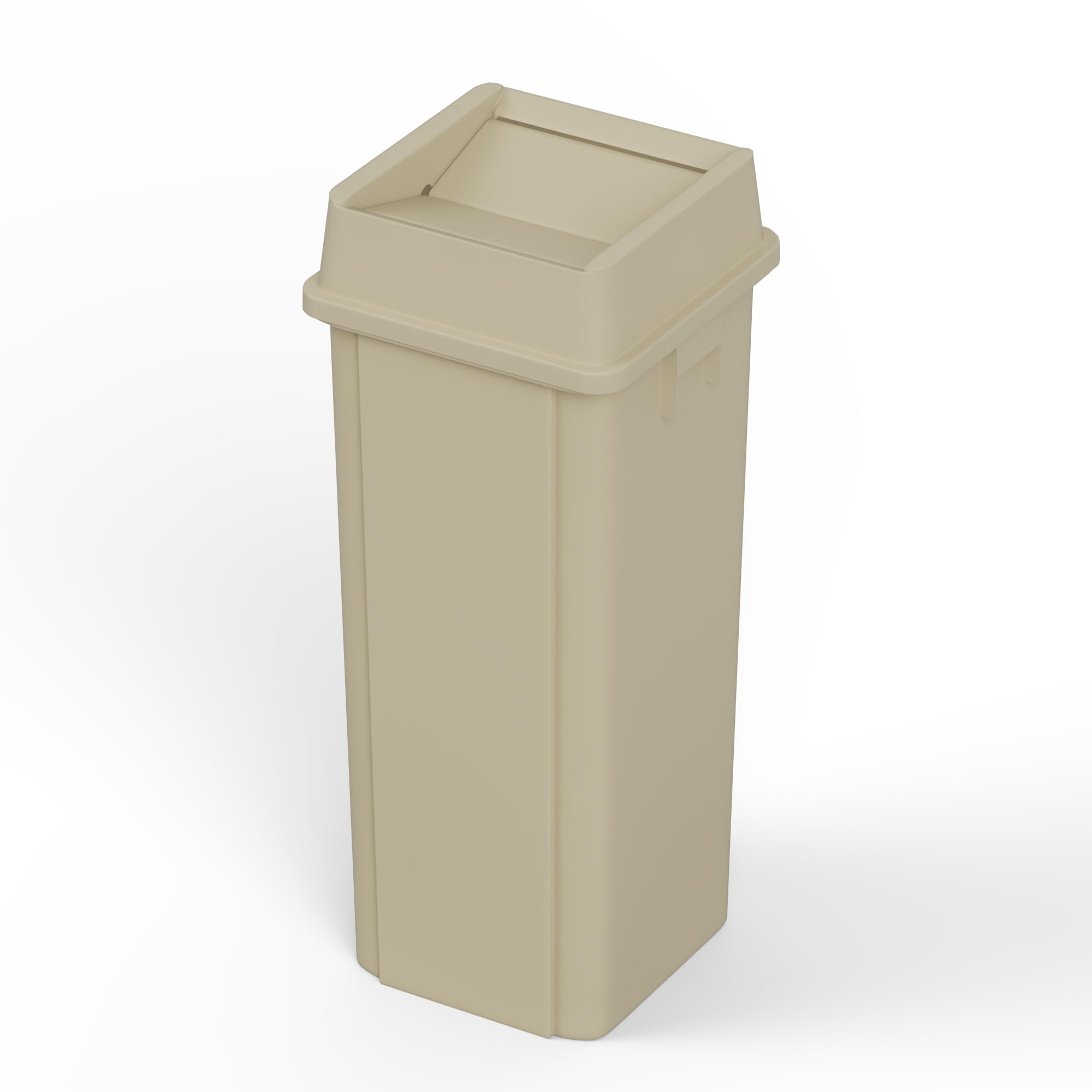23 Gallon Beige Square Commercial Trash