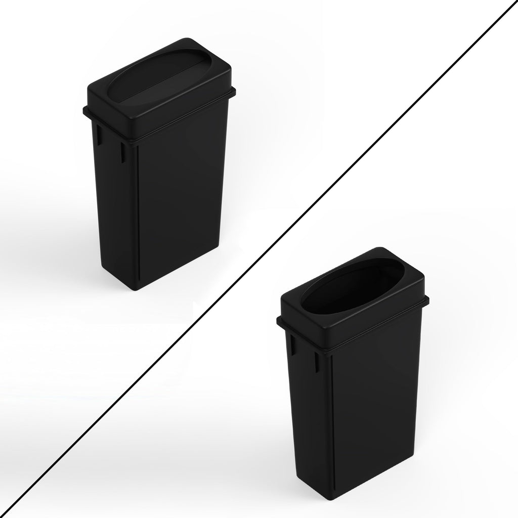 23 Gallon Black Slim Trash Can with Lid