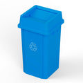 19 Gallon Blue Recycle Square Commercial Trash