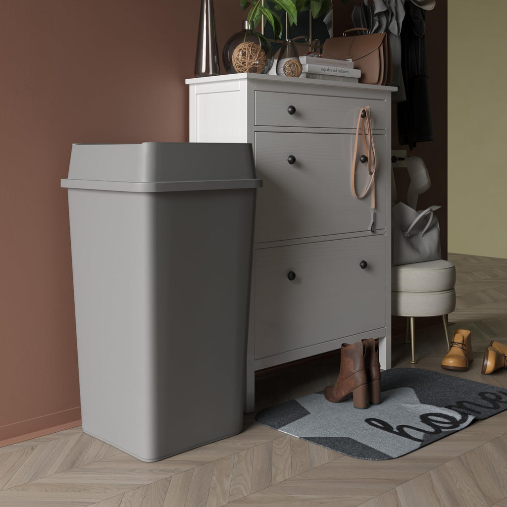 50 Gallon Gray Square Commercial Trash