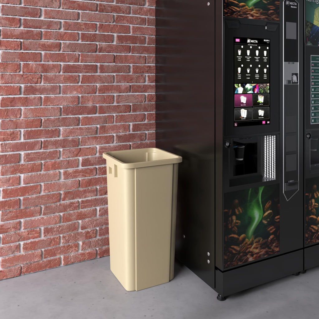 23 Gallon Beige Square Commercial Trash