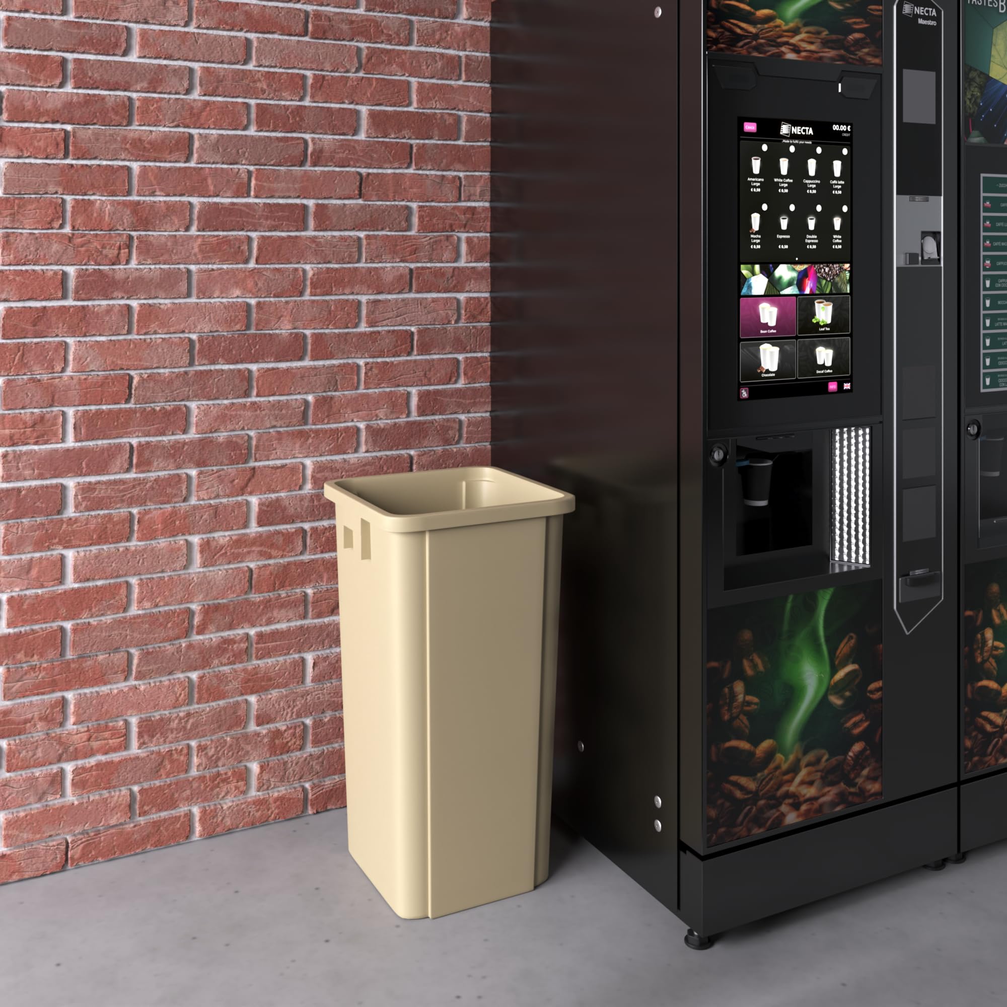 23 Gallon Beige Square Commercial Trash