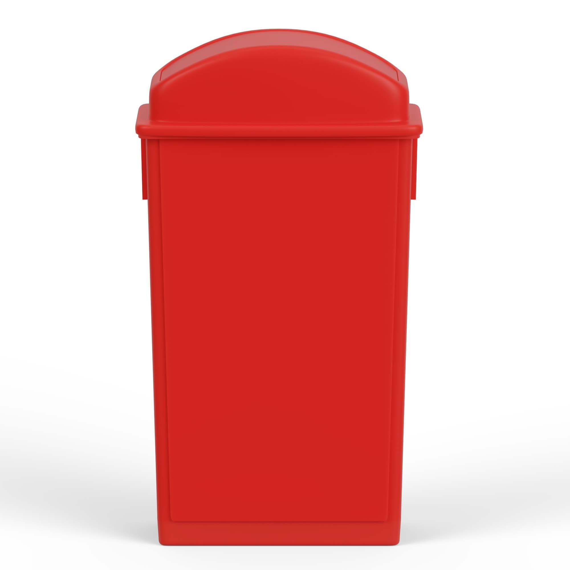 23-Gallon Red Slim Trash Can with Swing Dome Lid