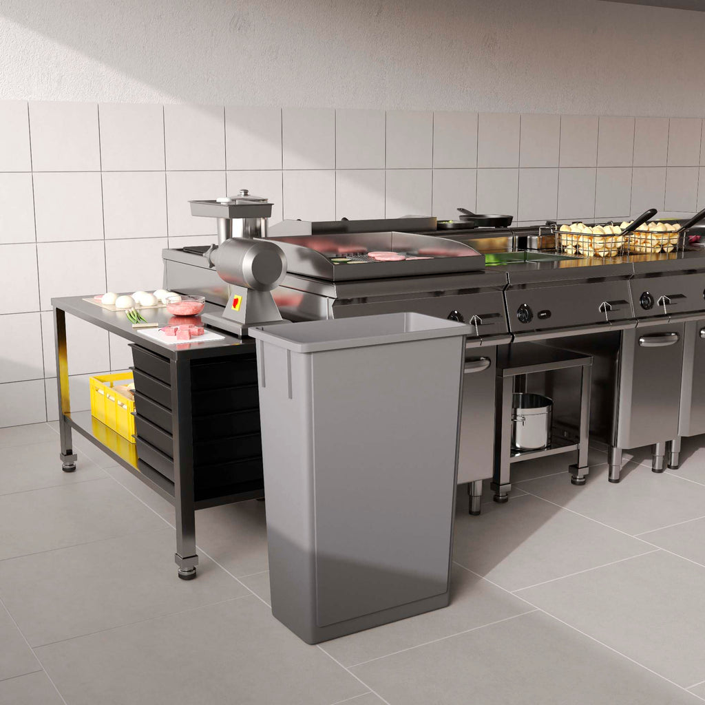 23-Gallon Gray Slim Trash Can