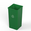 50 Gallon Green Recycle Square Commercial Trash
