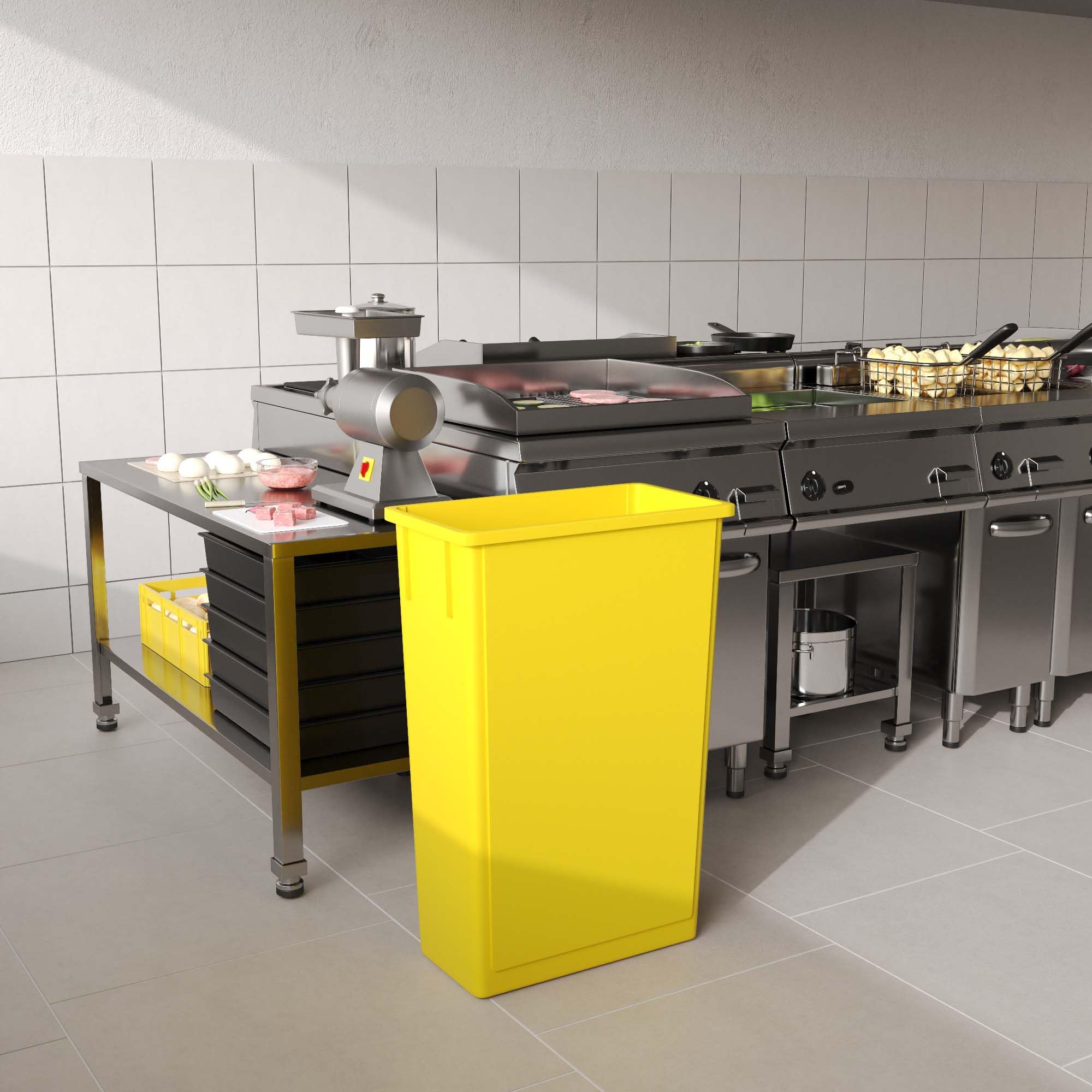 23-Gallon Yellow Slim Trash Can