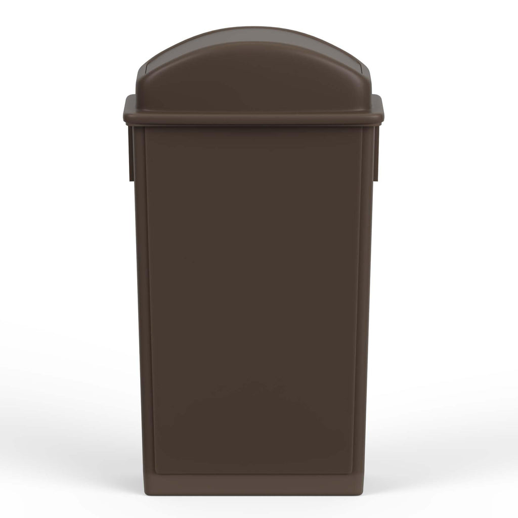 23-Gallon Brown Slim Trash Can with Swing Dome Lid
