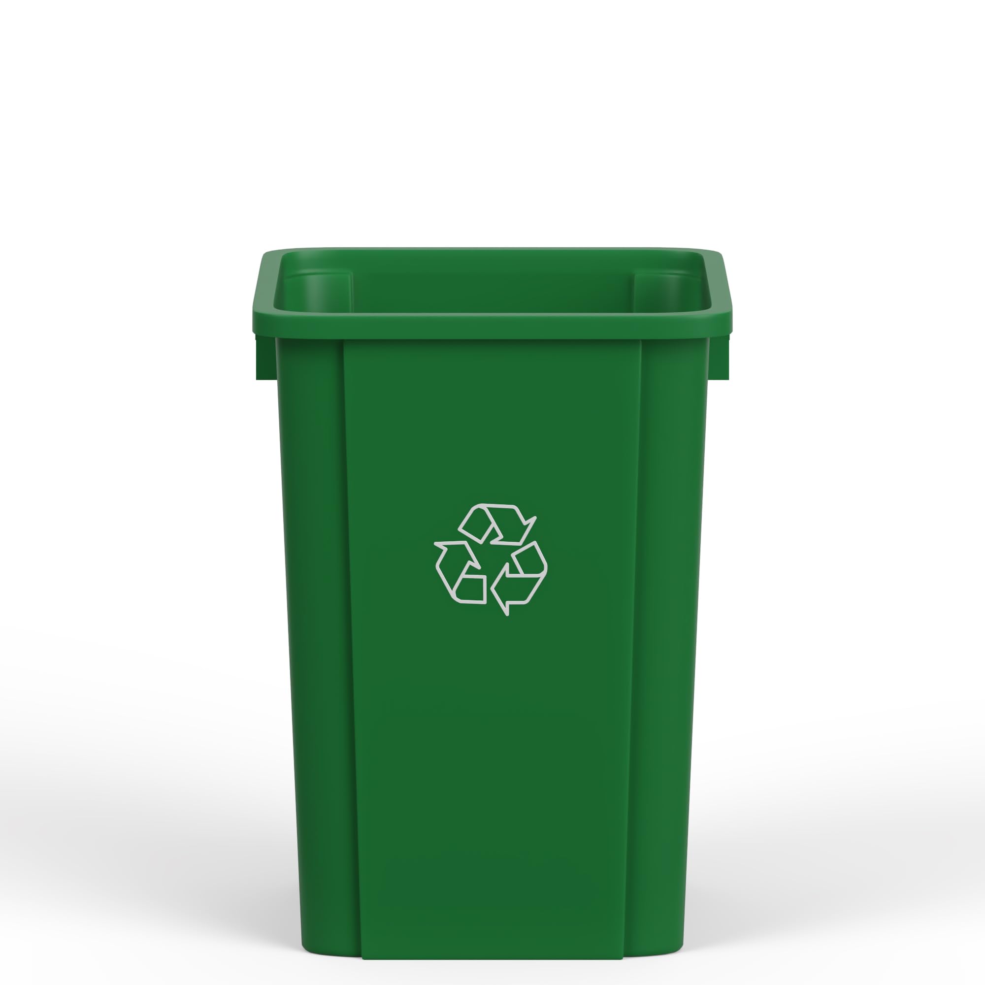 19 Gallon Green Recycle Square Commercial Trash
