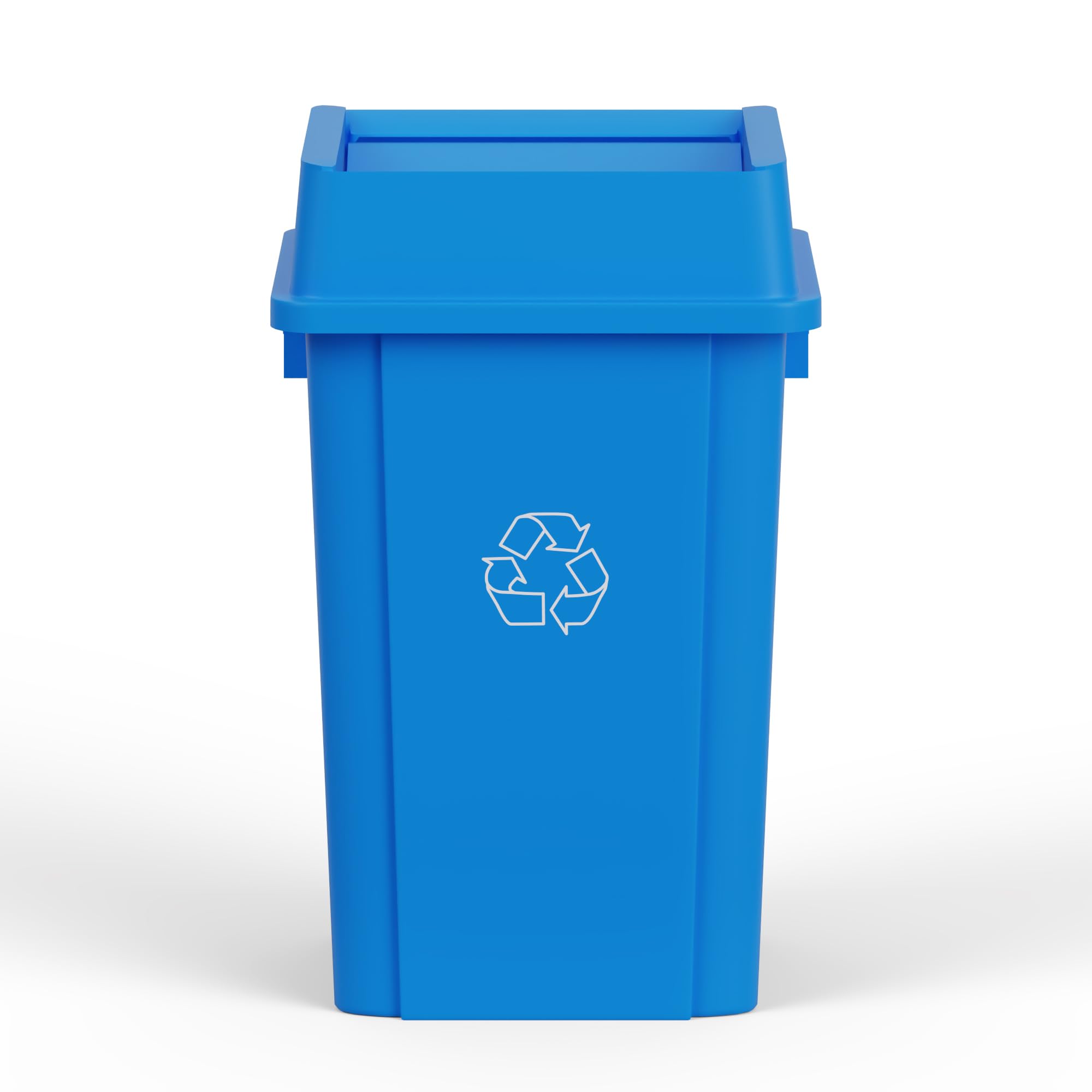 19 Gallon Blue Recycle Square Commercial Trash