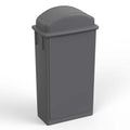 23-Gallon Gray Slim Trash Can with Swing Dome Lid