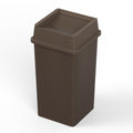 35 Gallon Brown Square Commercial Trash