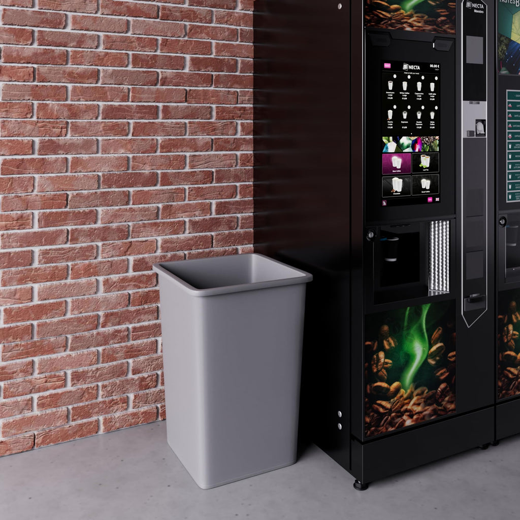 35 Gallon Gray Square Commercial Trash