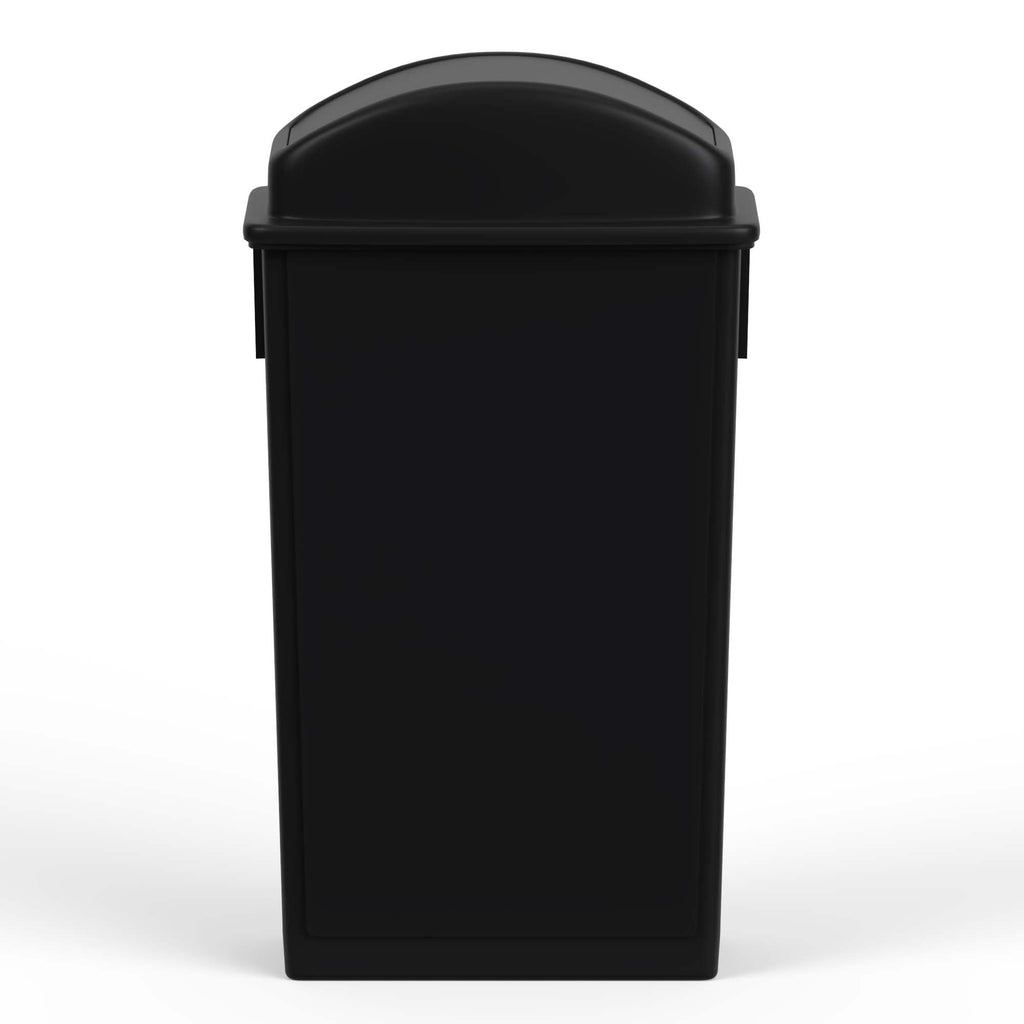 23-Gallon Black Slim Trash Can with Swing Dome Lid