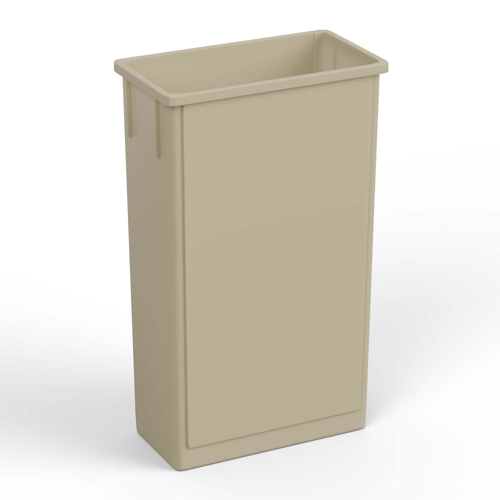 23-Gallon Beige Slim Trash Can