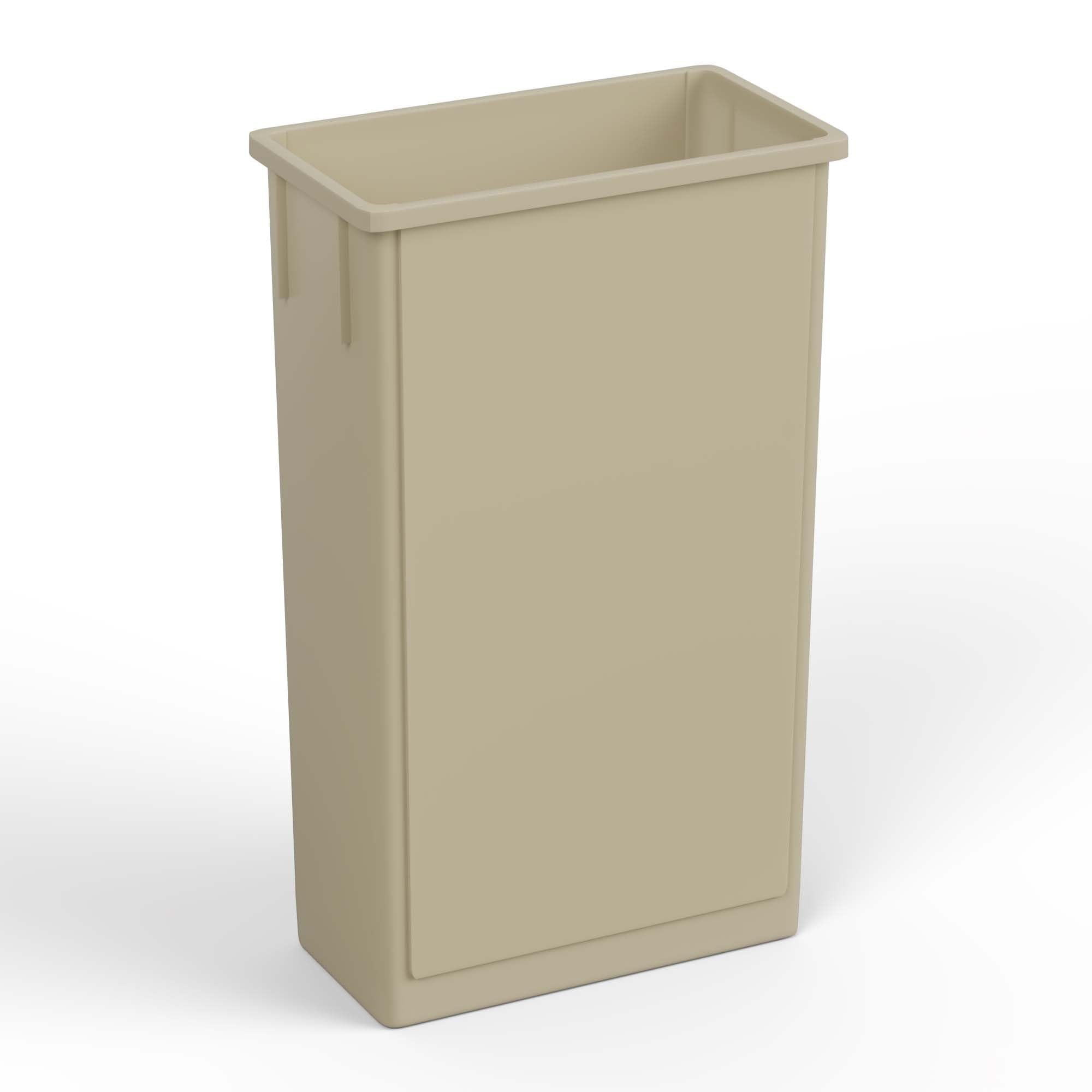 23-Gallon Beige Slim Trash Can