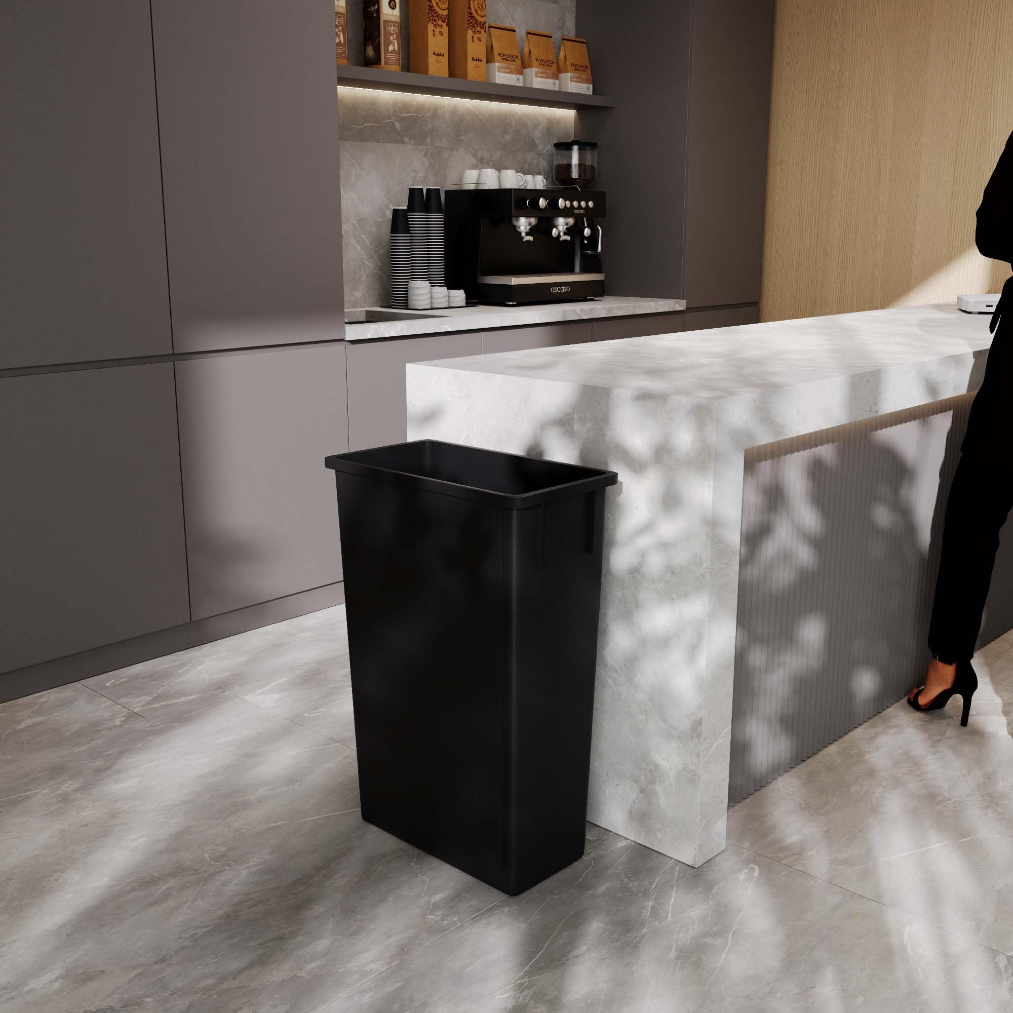 23-Gallon Black Slim Trash Can
