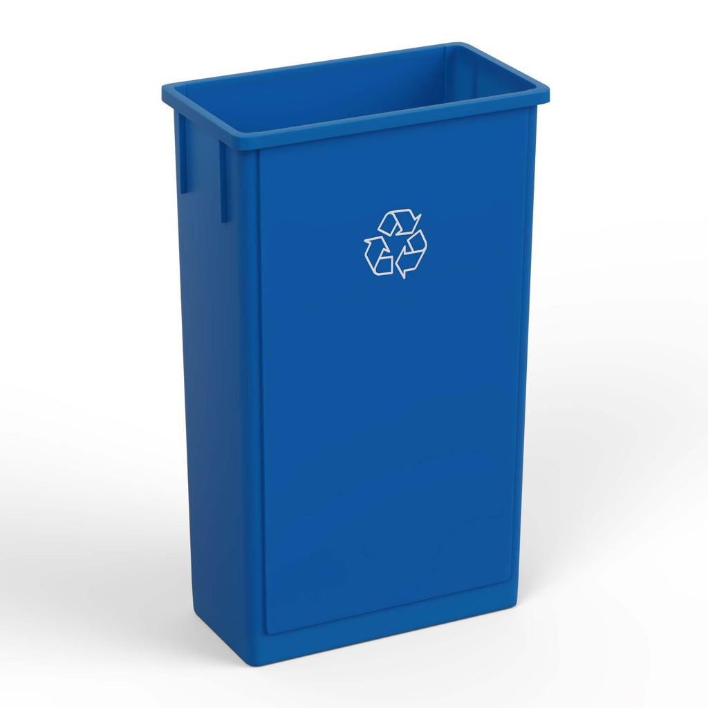 23-Gallon Blue Recycle Slim Trash Can