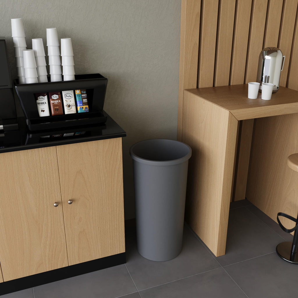 22 Gallon Gray Round Waste Basket