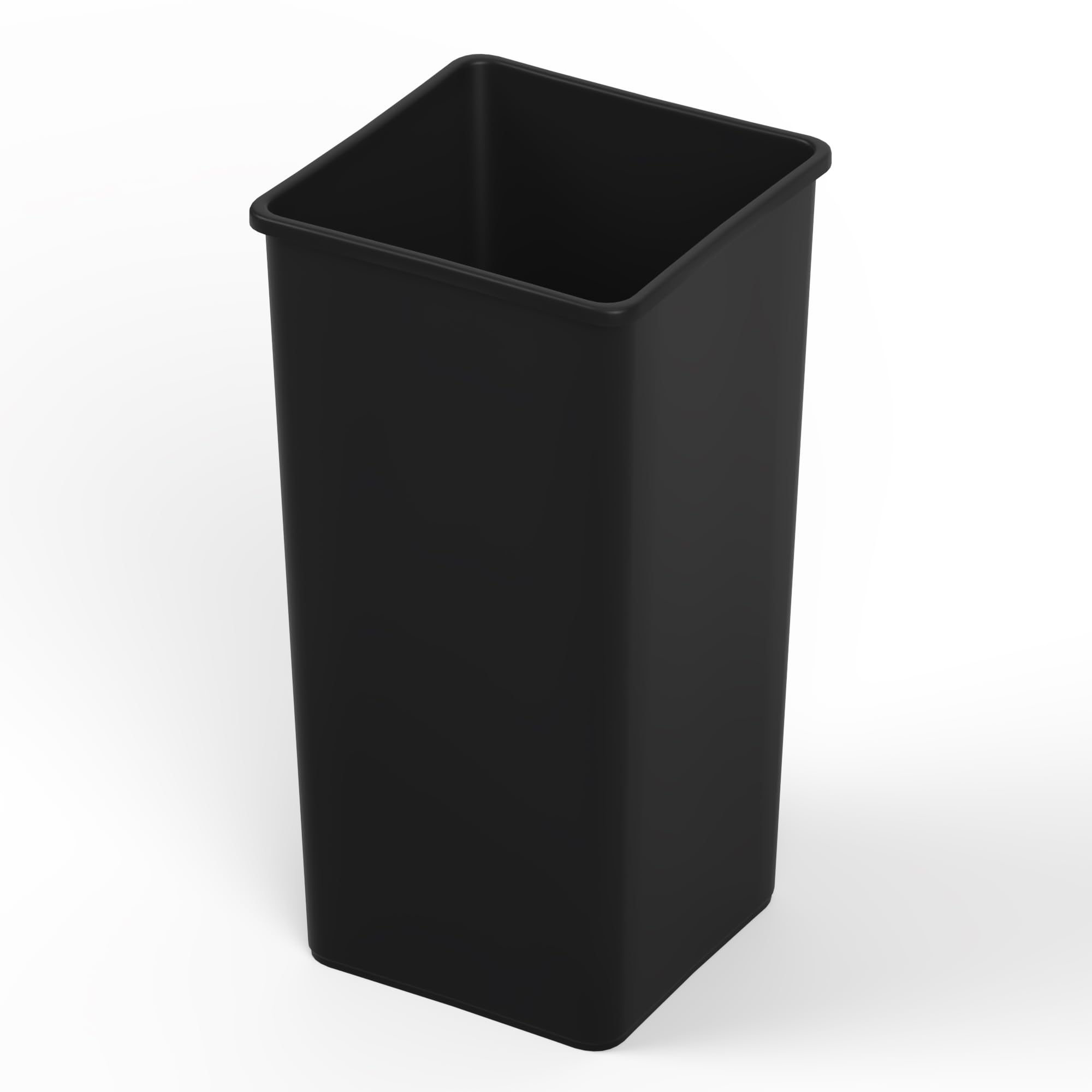 50 Gallon Black Square Commercial Trash/Garbage Can