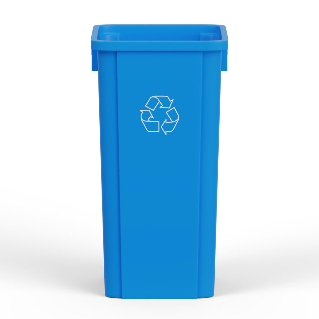 23 Gallon Blue Recycle Square Commercial Trash