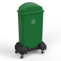 Regal Altair 23-Gallon Green Recycle Slim Trash Can with Swing Dome Lid and Dolly