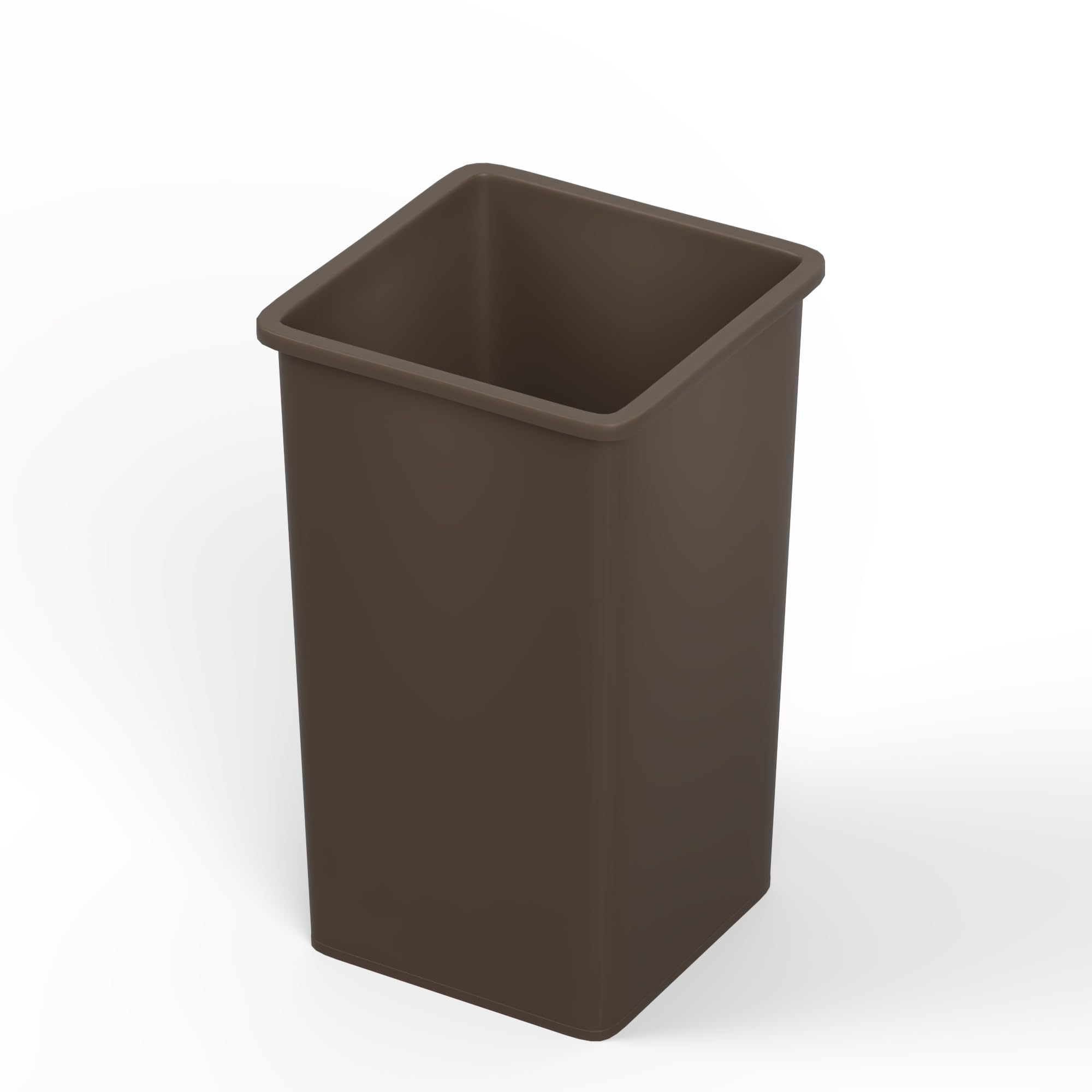 35 Gallon Brown Square Commercial Trash