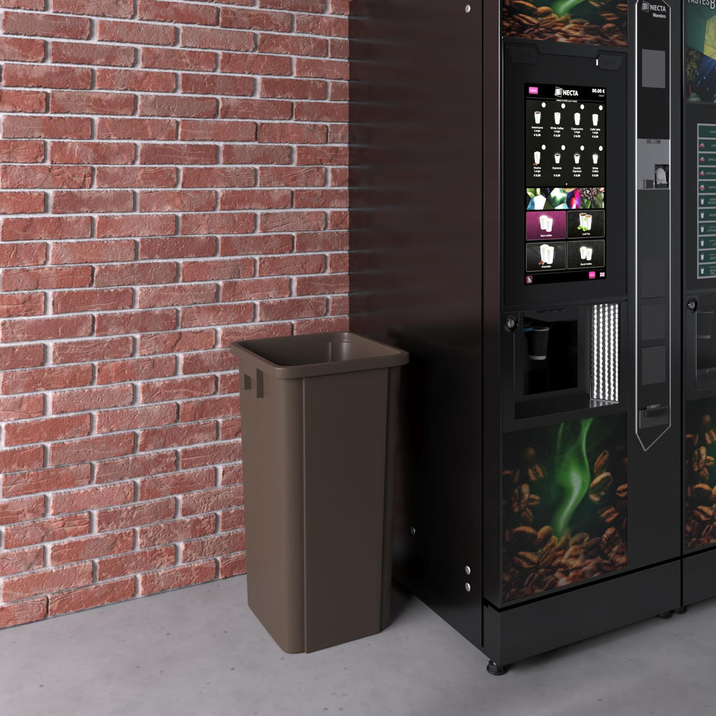 23 Gallon Brown Square Commercial Trash