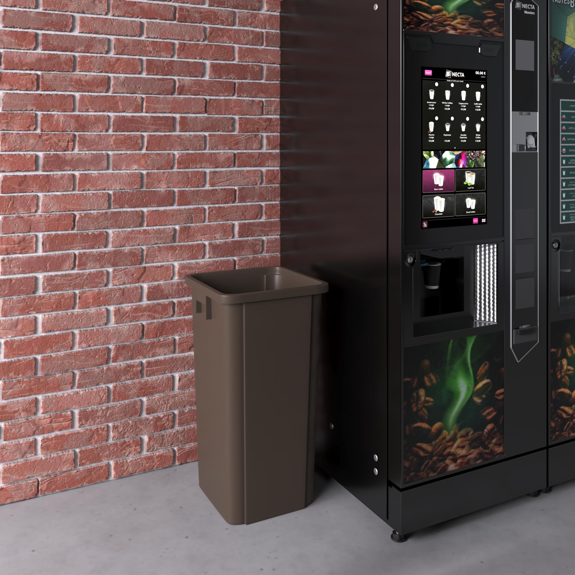 23 Gallon Brown Square Commercial Trash