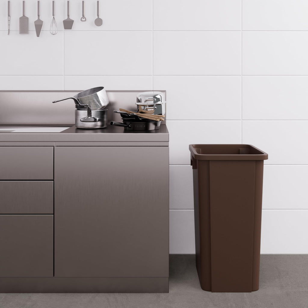 23 Gallon Brown Square Commercial Trash