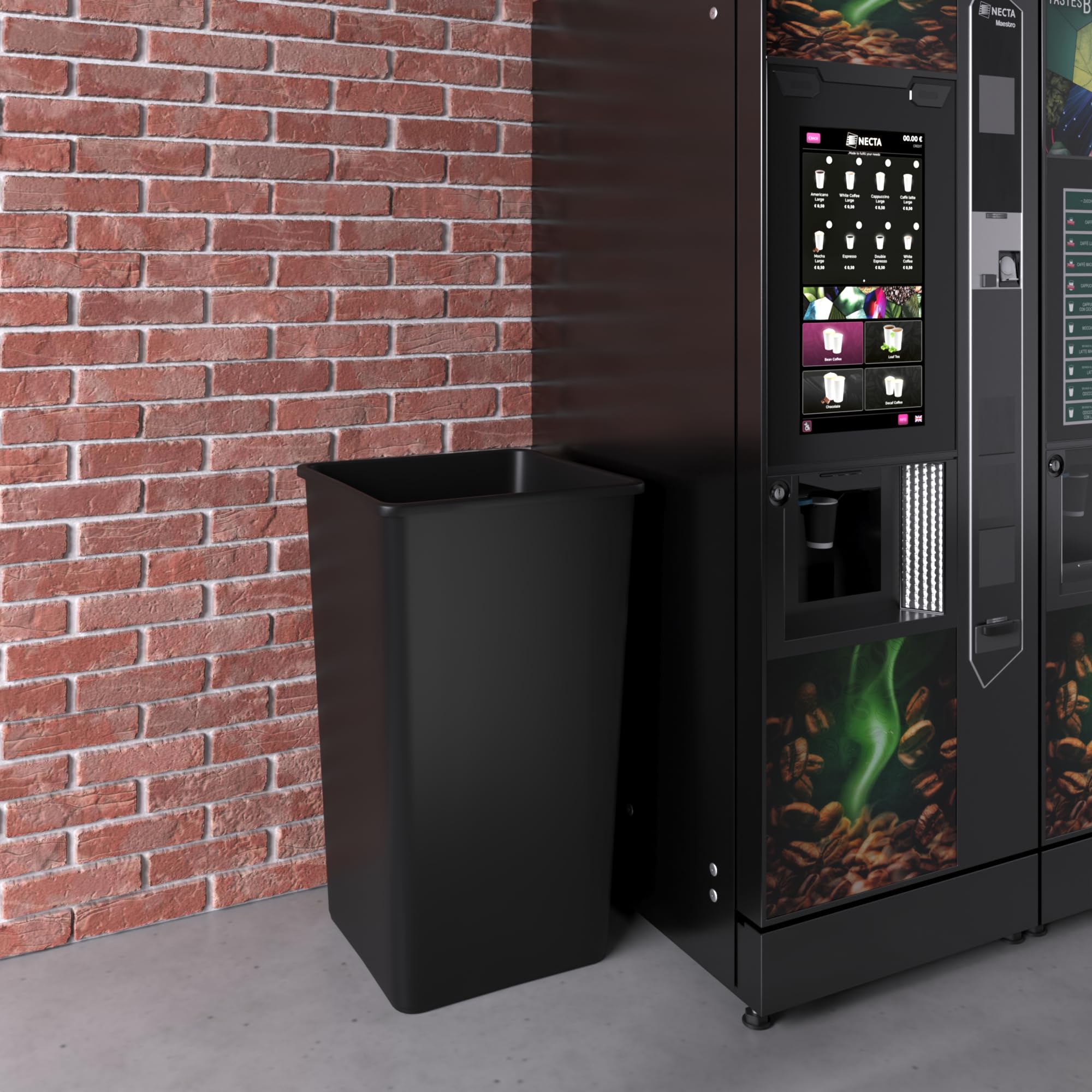 50 Gallon Black Square Commercial Trash/Garbage Can