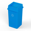 35 Gallon Blue Recycle Square Commercial Trash