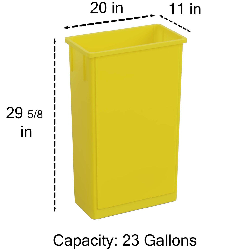 23-Gallon Yellow Slim Trash Can