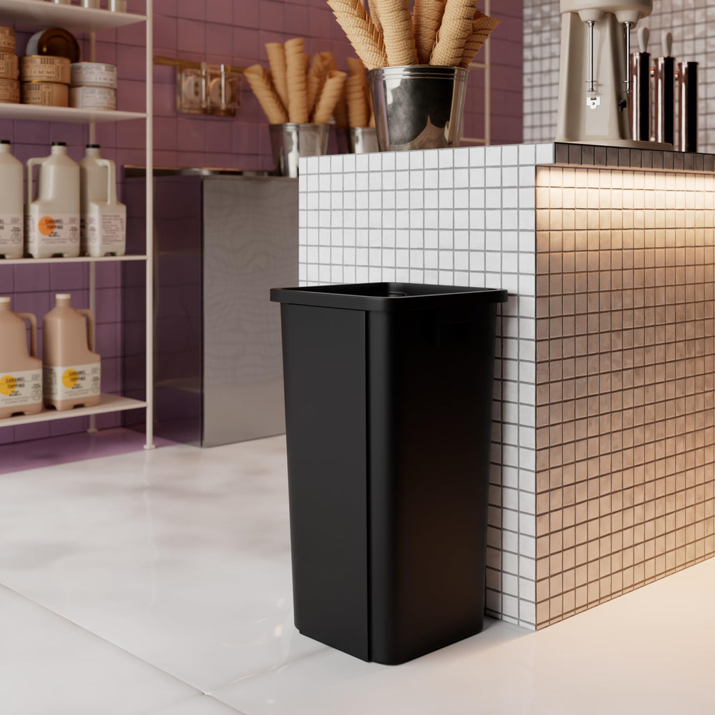 23 Gallon Black Square Commercial Trash