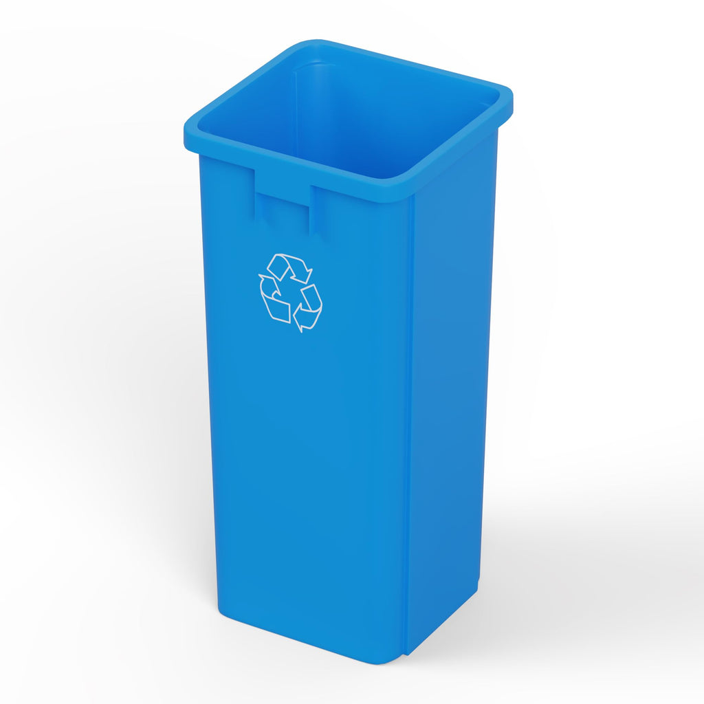 23 Gallon Blue Recycle Square Commercial Trash