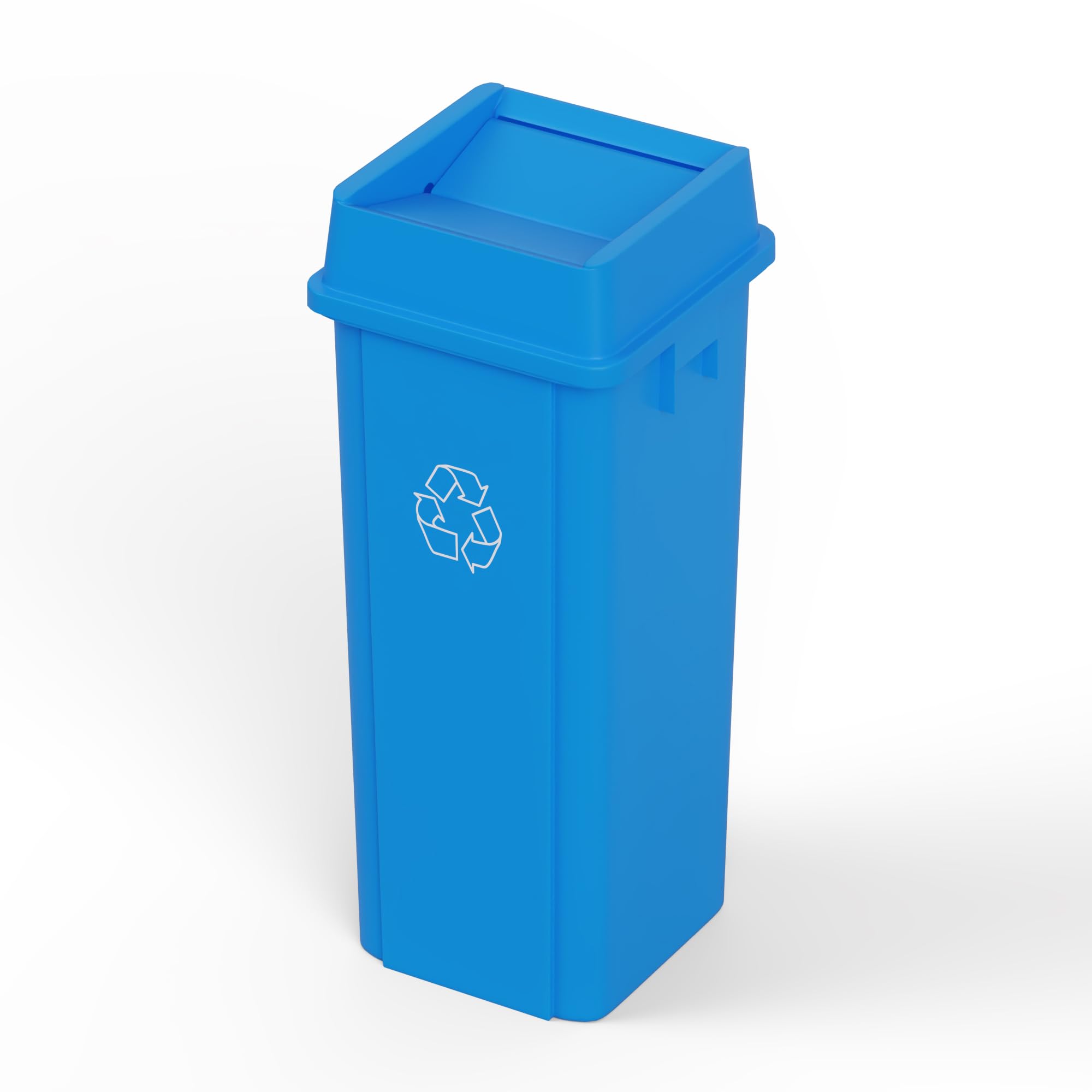 23 Gallon Blue Recycle Square Commercial Trash