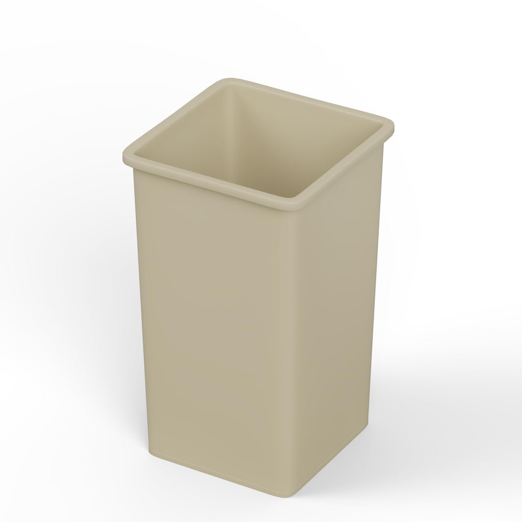 35 Gallon Beige Square Commercial Trash
