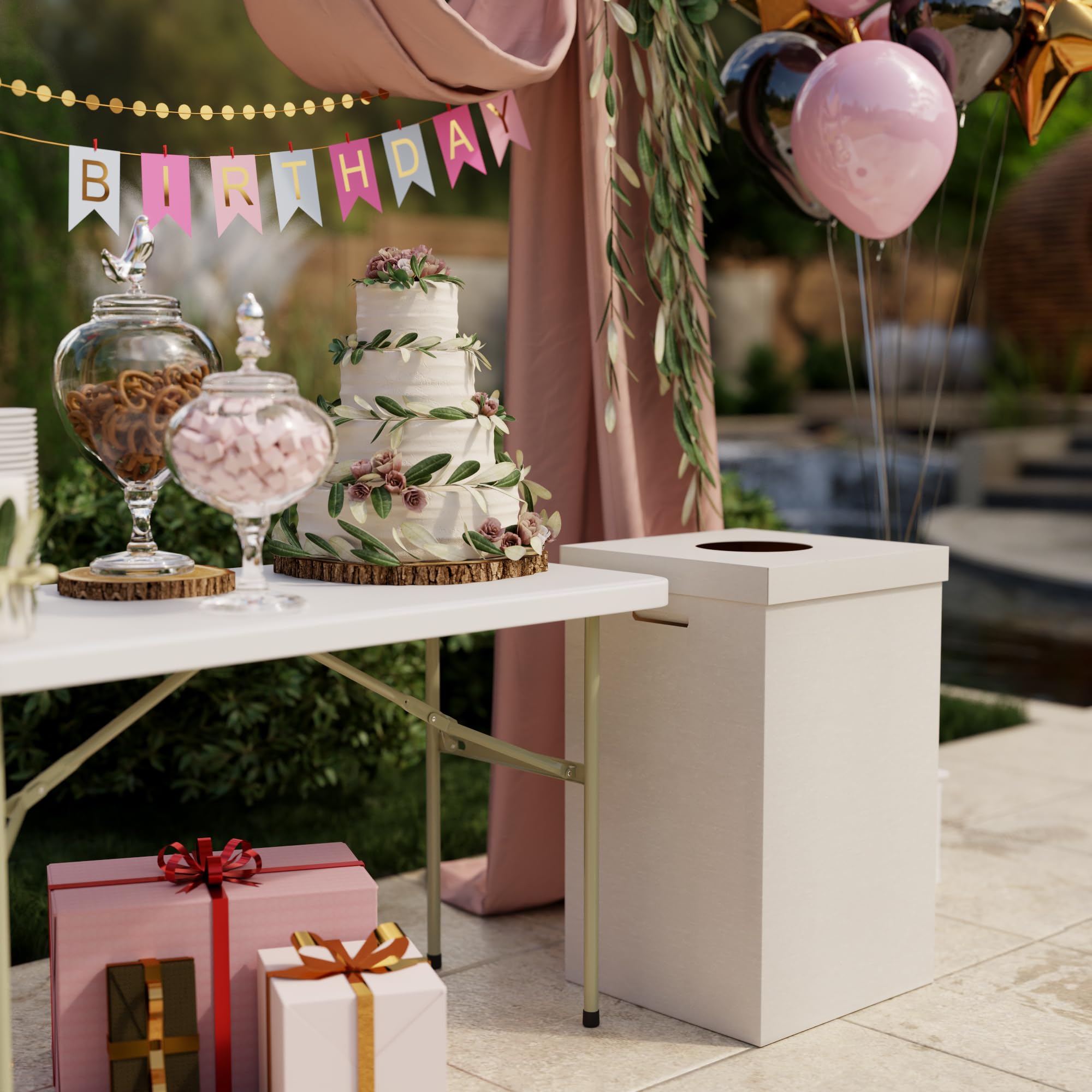 10 Pack Corrugated Cardboard Trash & Recycling Containers with Lids and Liners