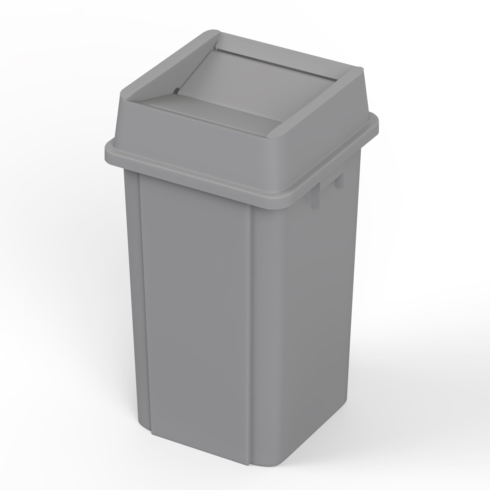 19 Gallon Gray Square Commercial Trash