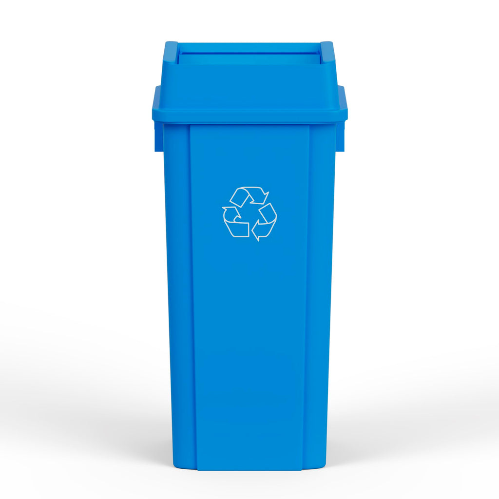 23 Gallon Blue Recycle Square Commercial Trash