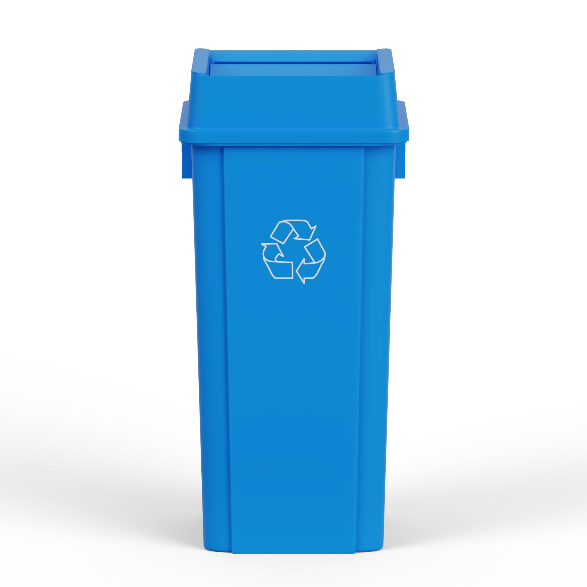 23 Gallon Blue Recycle Square Commercial Trash