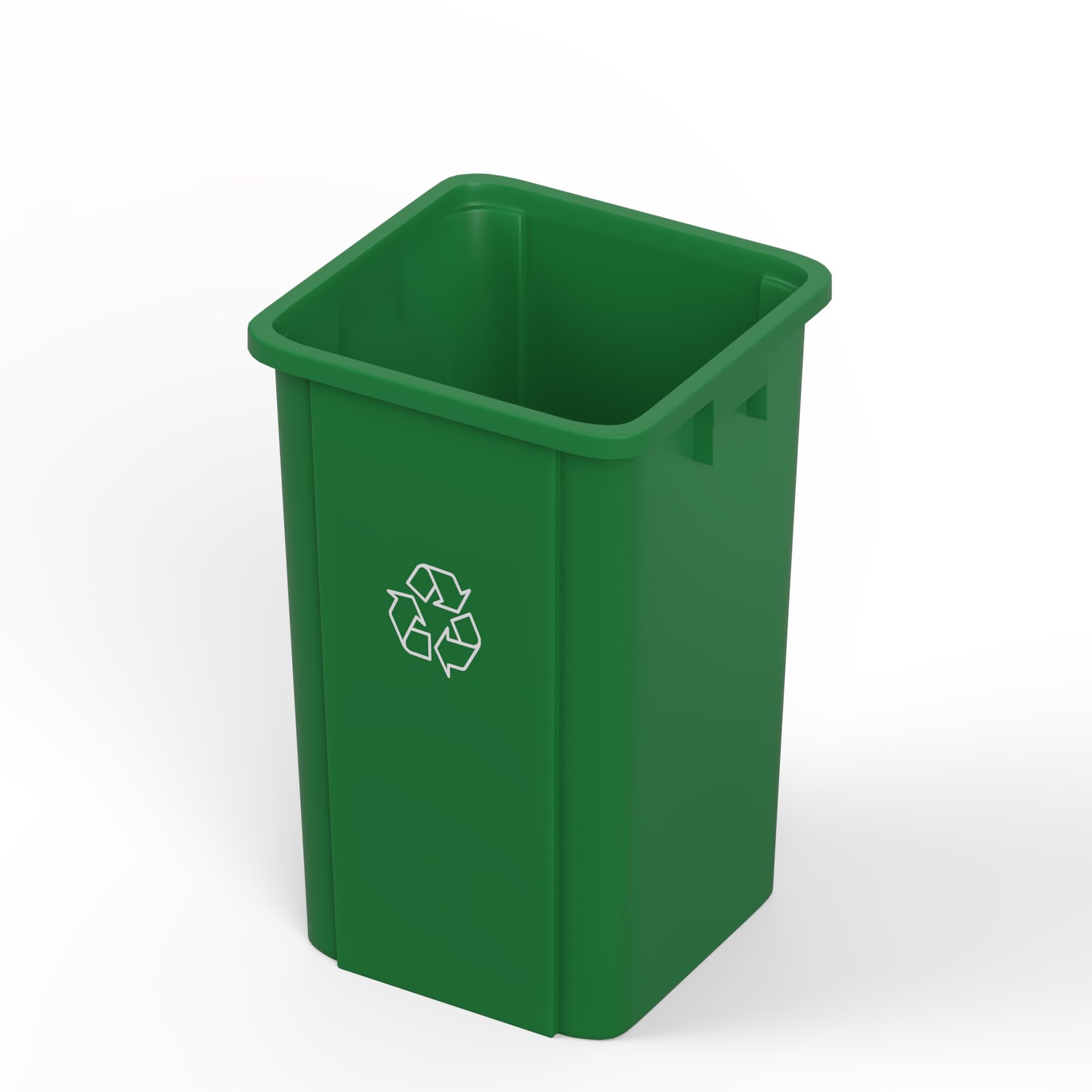 19 Gallon Green Recycle Square Commercial Trash