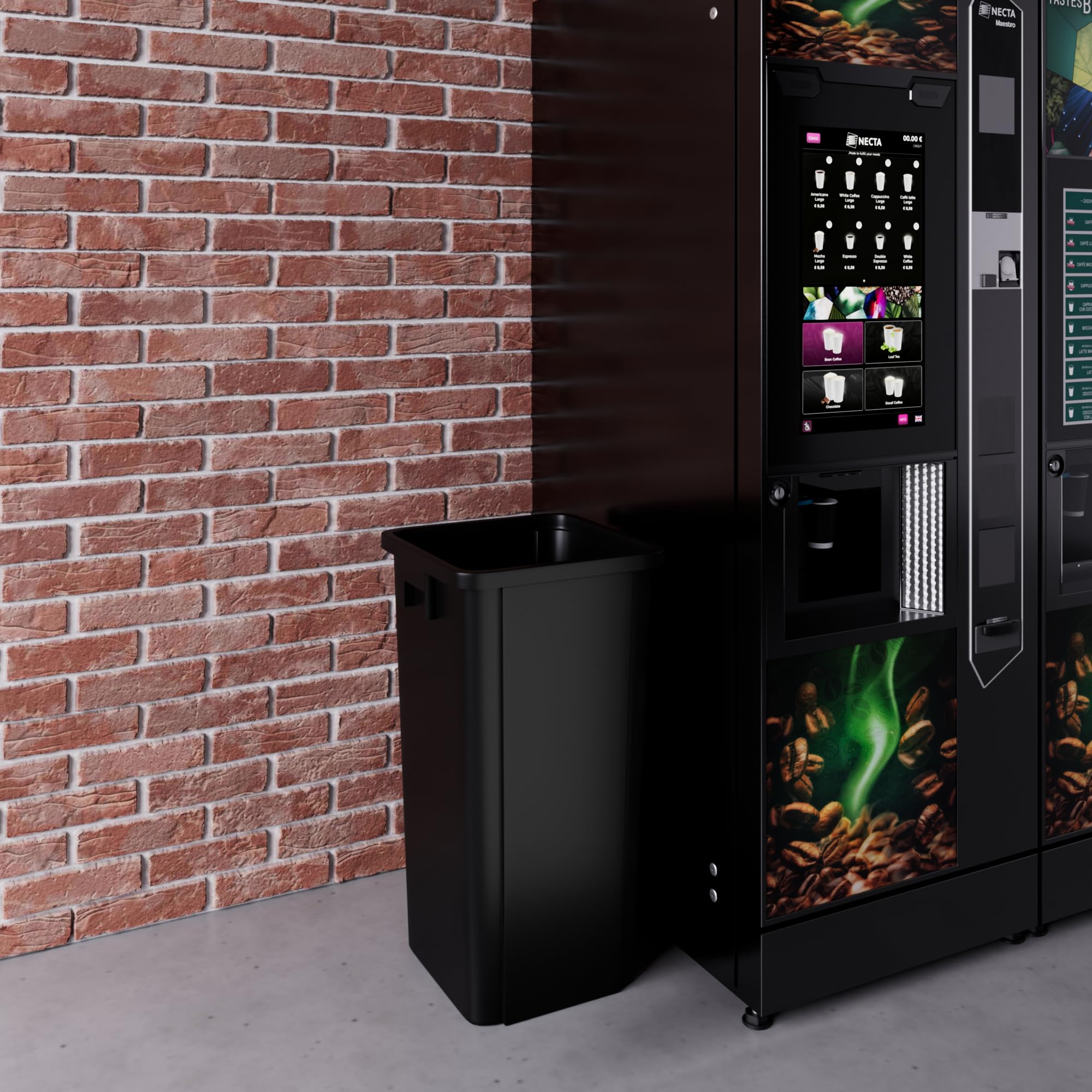 23 Gallon Black Square Commercial Trash