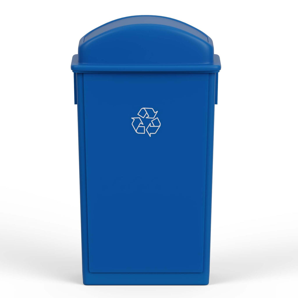23-Gallon Blue Slim Trash Can with Swing Dome Lid
