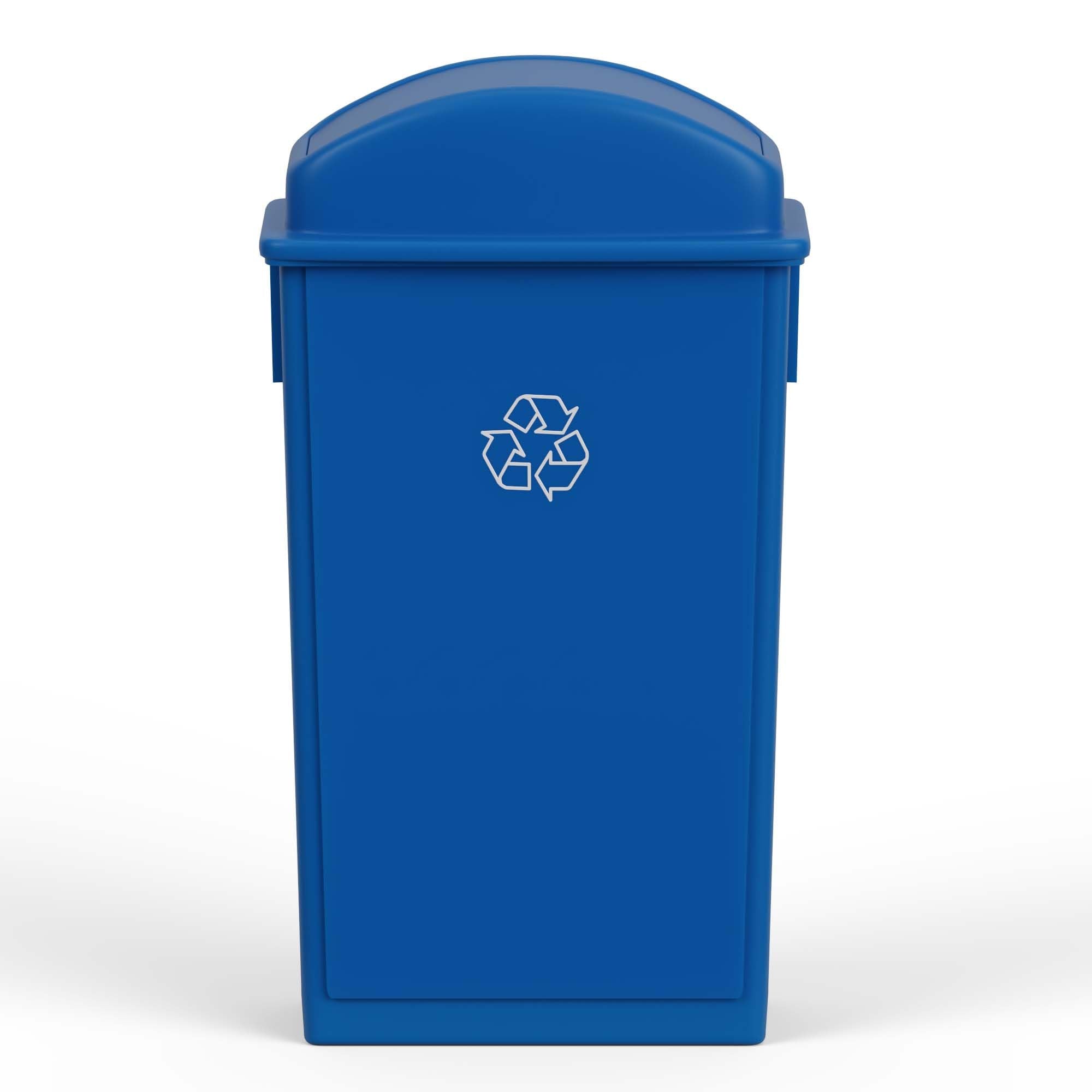 23-Gallon Blue Slim Trash Can with Swing Dome Lid
