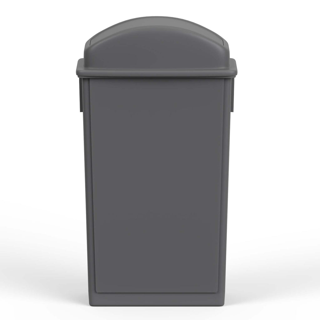 23-Gallon Gray Slim Trash Can with Swing Dome Lid