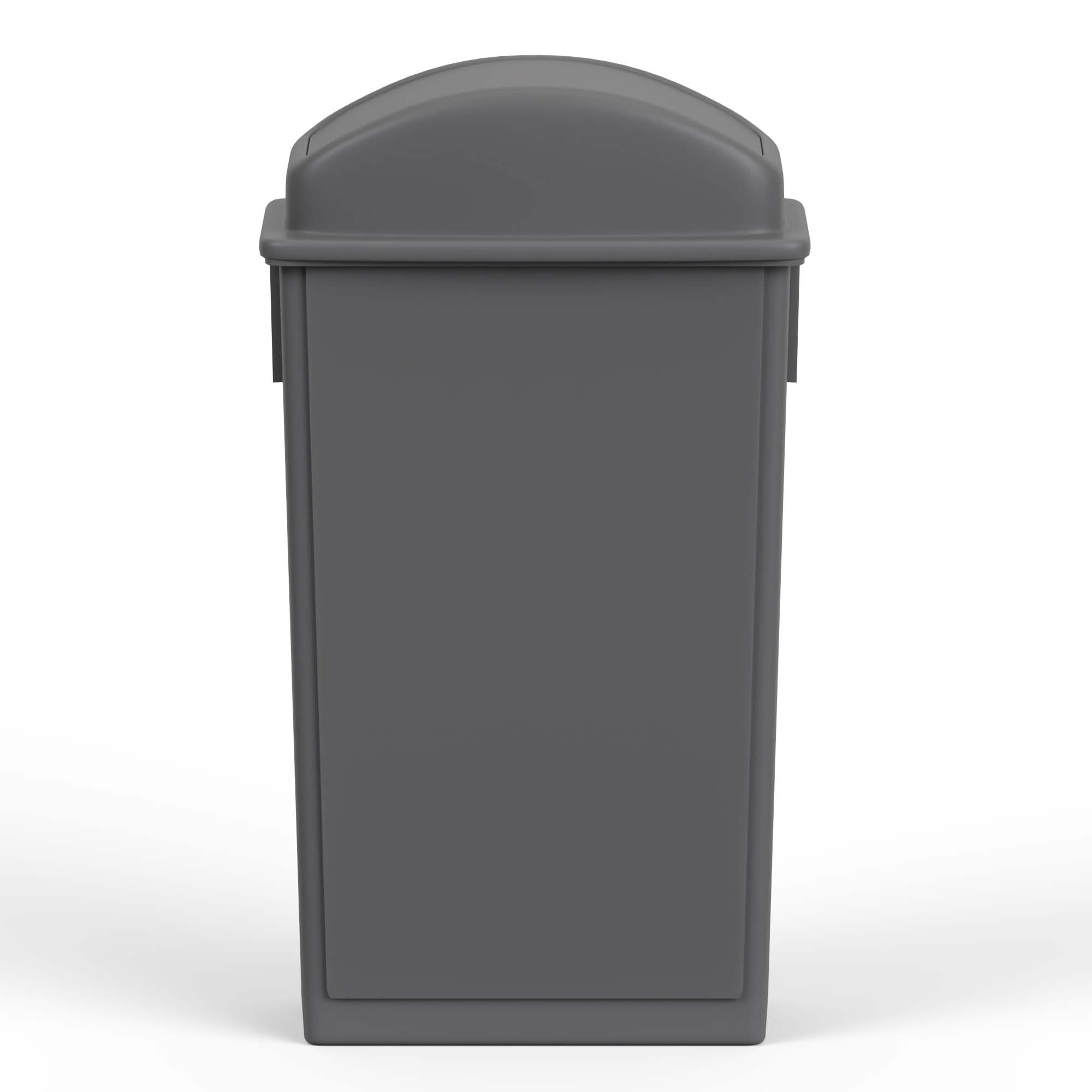 23-Gallon Gray Slim Trash Can with Swing Dome Lid