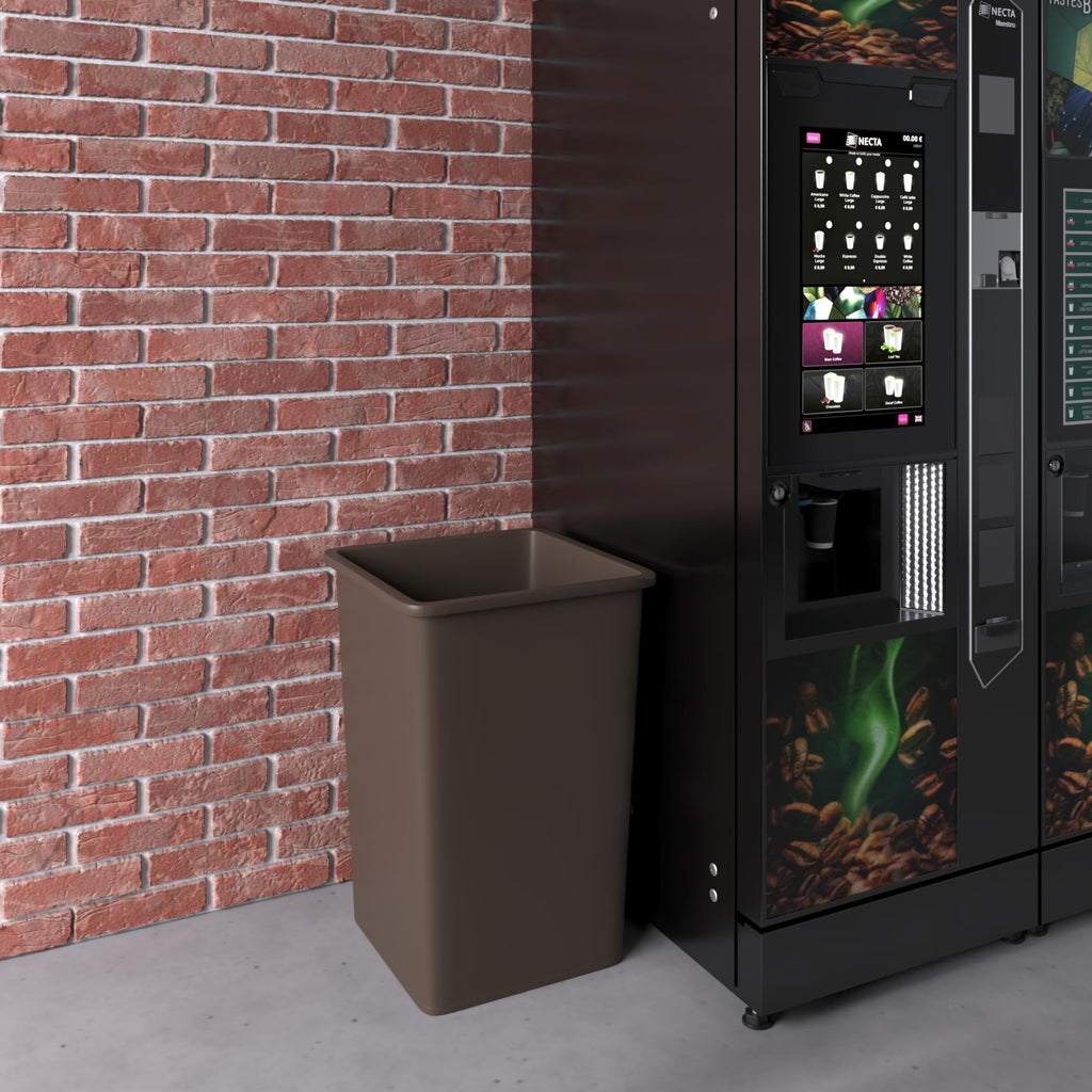 35 Gallon Brown Square Commercial Trash