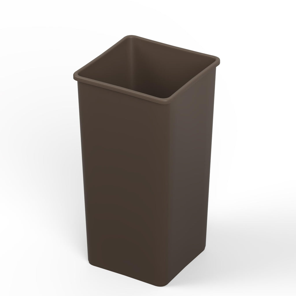 50 Gallon Brown Square Commercial Trash